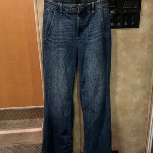 White House Black Market High Rise Jeans - Blue wide leg